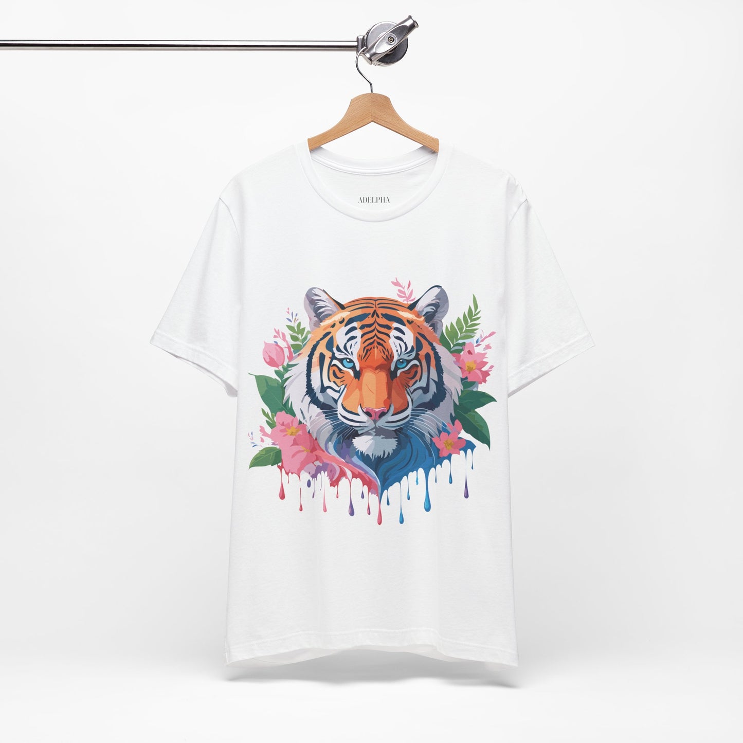 Natural Cotton Tee Shirt with Tiger