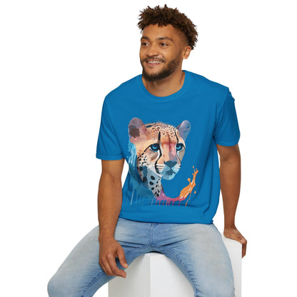 Cheetah Shirt Unisex Tee Softstyle Gildan 64000 100 Percent Ring Spun Cotton