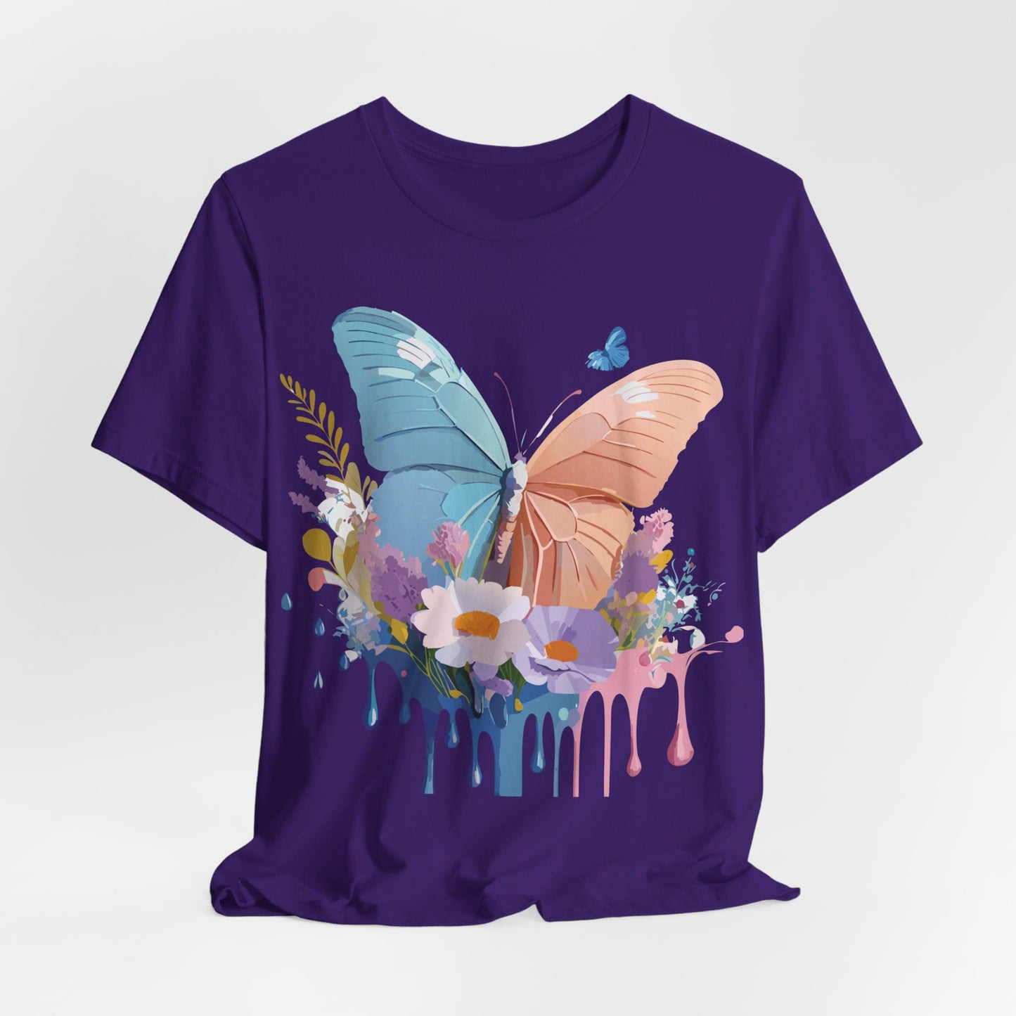 T-shirt en coton naturel avec papillon