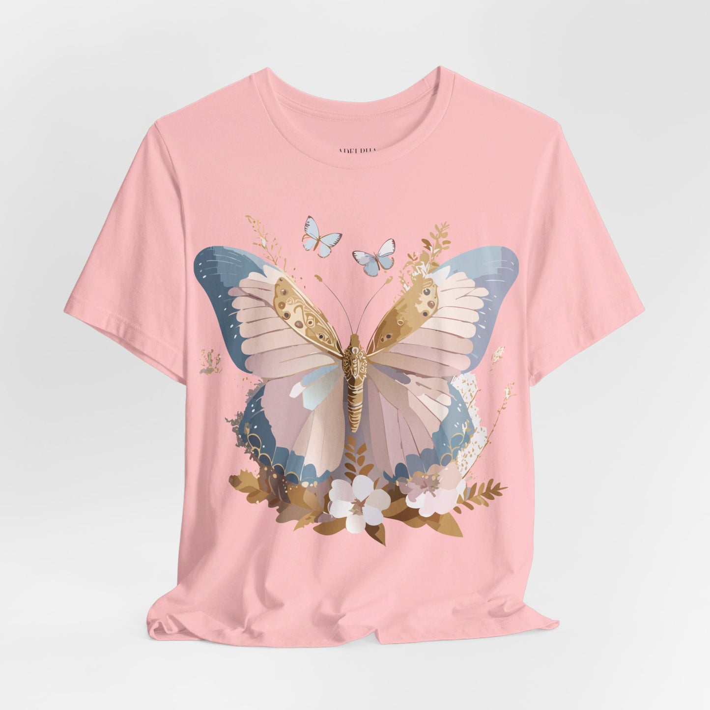 T-shirt en coton naturel avec papillon