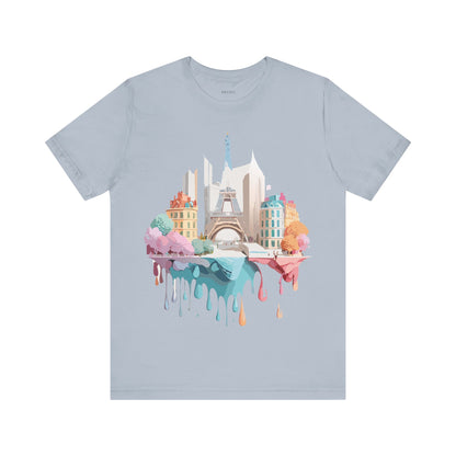 Natural Cotton Tee Shirt - Beautiful Places Collection - Paris Printify