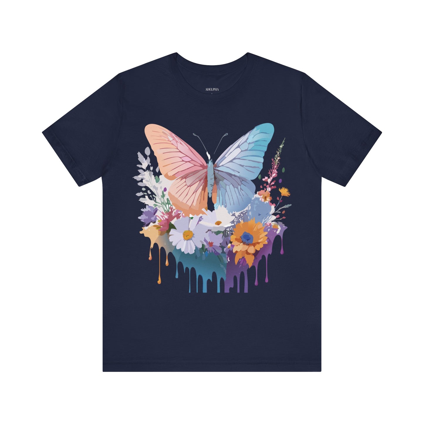 T-Shirt aus natürlicher Baumwolle mit Schmetterling