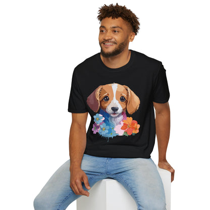 Unisex Dog Shirt Animal Graphic Tee Soft Cotton Gildan 64000