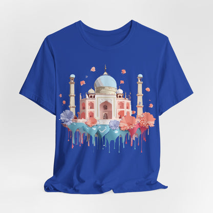Natural Cotton Tee Shirt - Taj Mahal, India Printify