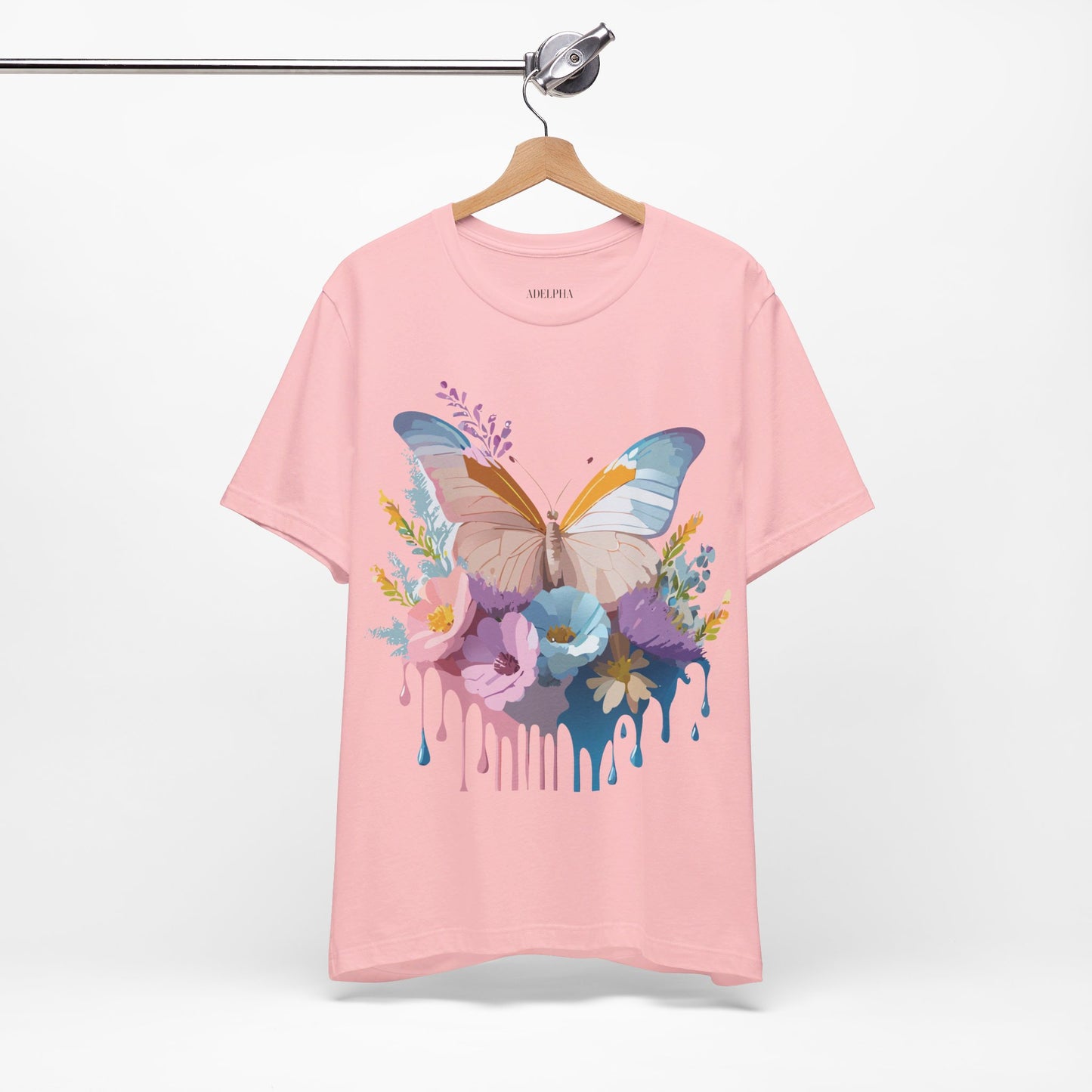 T-shirt en coton naturel avec papillon