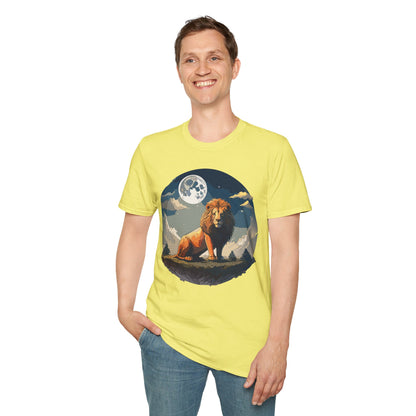 Lion Shirt Unisex Animal Tee Softstyle 64000 100 Percent Ring-Spun Cotton