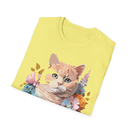 Cat Shirt Unisex Kitten Tee Softstyle Gildan 64000 Cotton Tee