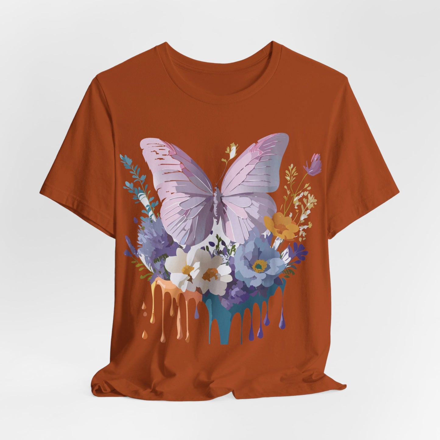 T-shirt en coton naturel avec papillon