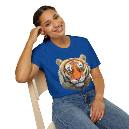 Tiger Shirt Unisex Animal Tee Gildan Softstyle 64000 Cotton Tee