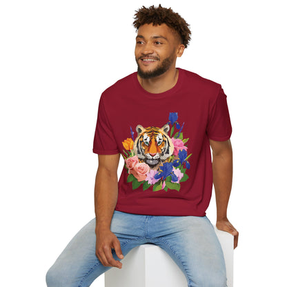 Tiger Shirt Unisex Animal Tee Gildan Softstyle 64000 100 Percent Cotton