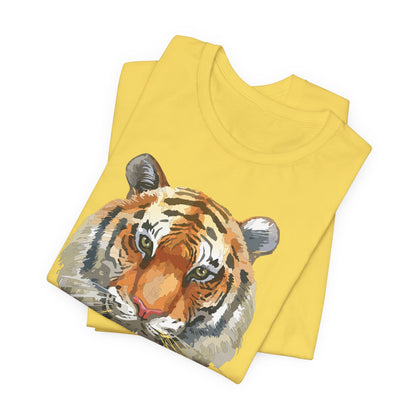 Wild Tiger Face Graphic T-Shirt Unisex Cotton Animal Design Wildlife Tee 1