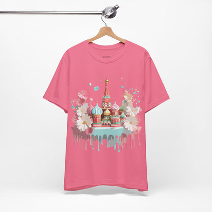 Natural Cotton Tee Shirt - Beautiful Places Collection - Moscow Printify