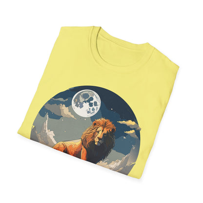 Lion Shirt Unisex Animal Tee Softstyle 64000 100 Percent Ring-Spun Cotton