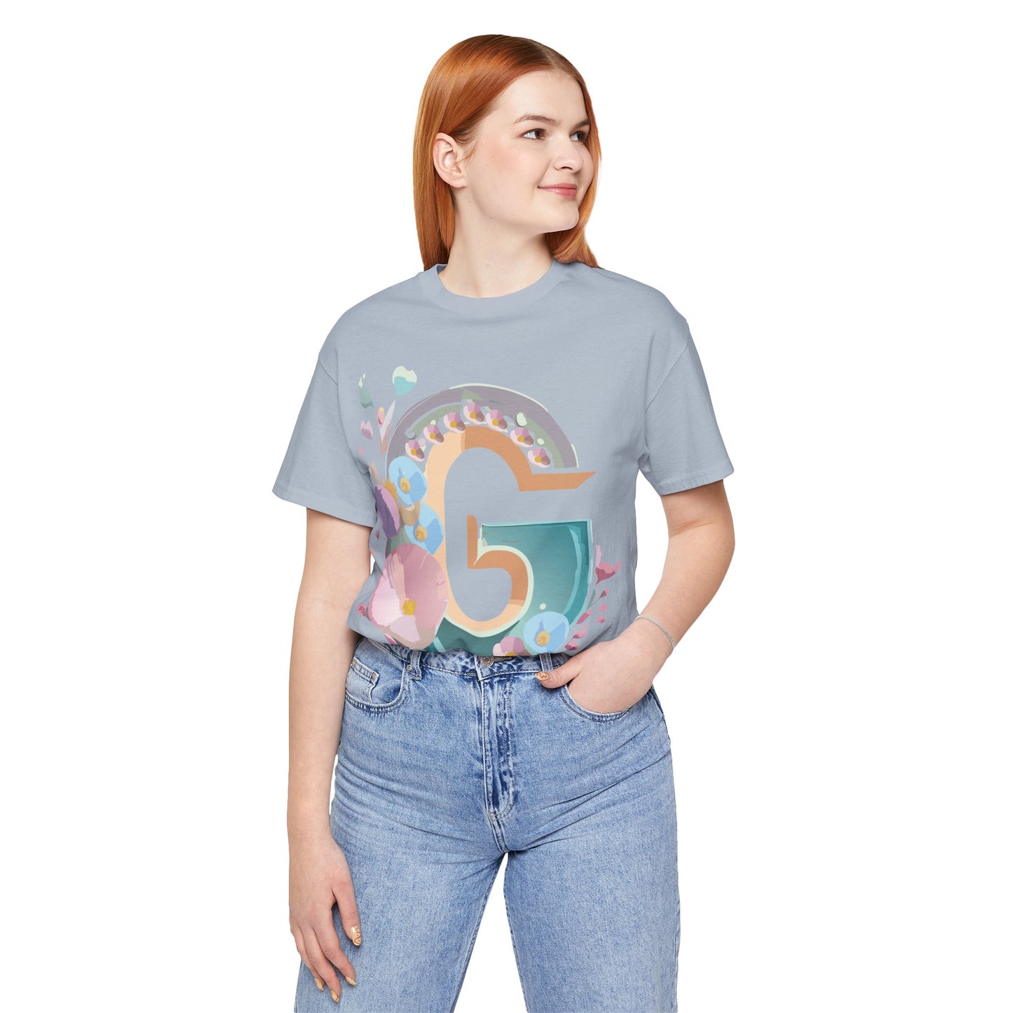 Natural Cotton Tee Shirt - Letters Collection - G