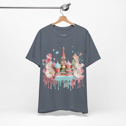 Natural Cotton Tee Shirt - Beautiful Places Collection - Moscow Printify