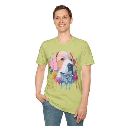 Dog Shirt Unisex Softstyle Cotton Tee 64000 Graphic Animal Print