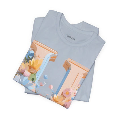 Natural Cotton Tee Shirt - Letters Collection - U Printify