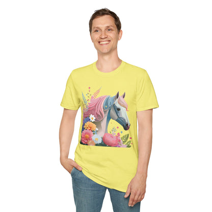 Horse Shirt Unisex Gildan Softstyle 64000 Cotton Tee With Animals