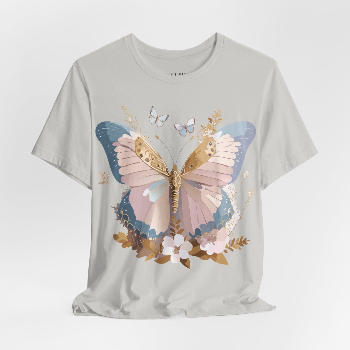 T-shirt en coton naturel avec papillon