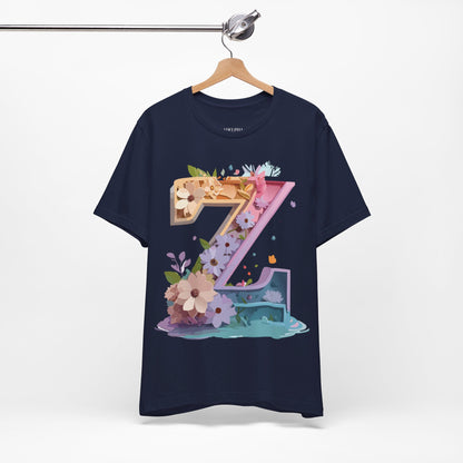 Natural Cotton Tee Shirt - Letters Collection - Z Printify