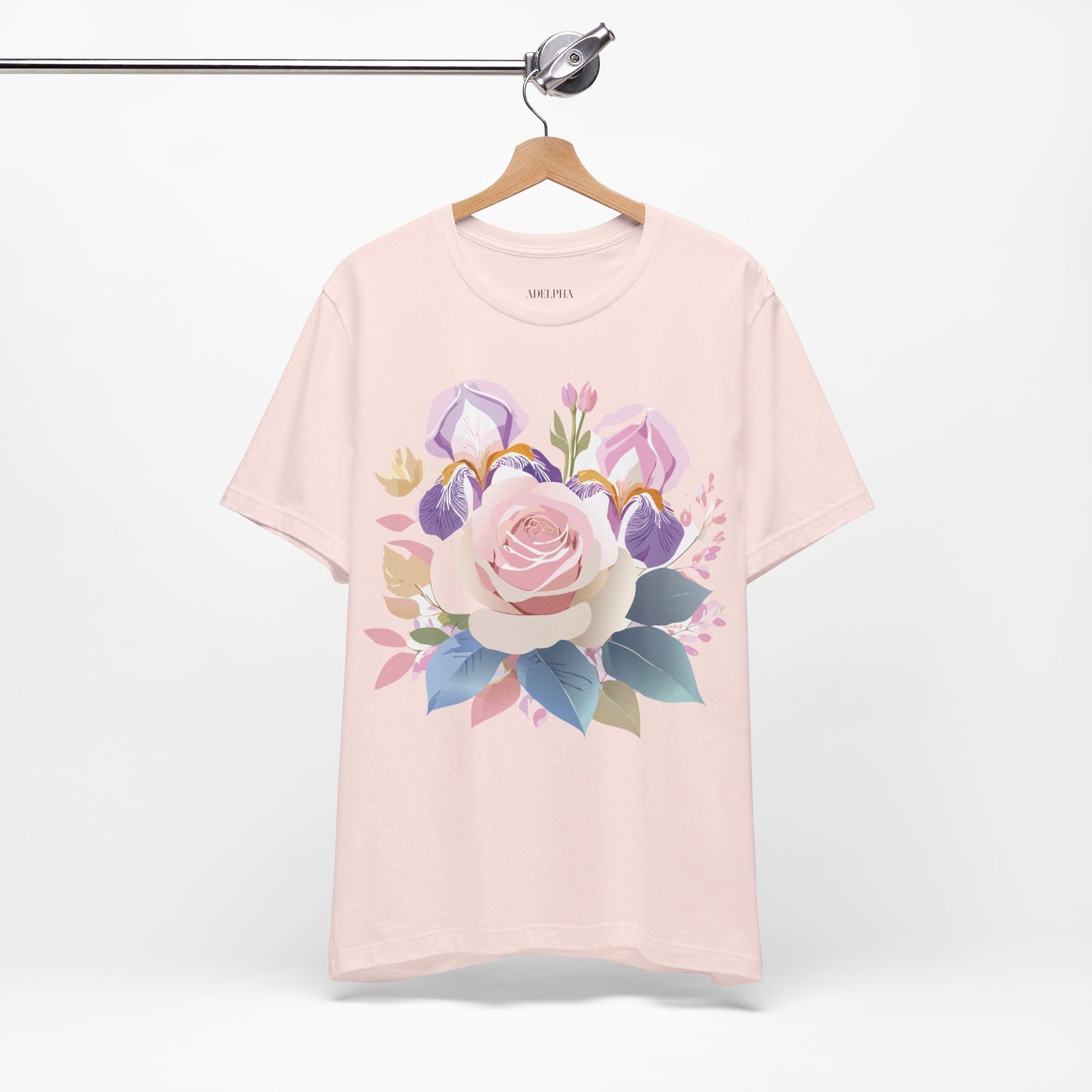 T-Shirt aus natürlicher Baumwolle mit Blumen