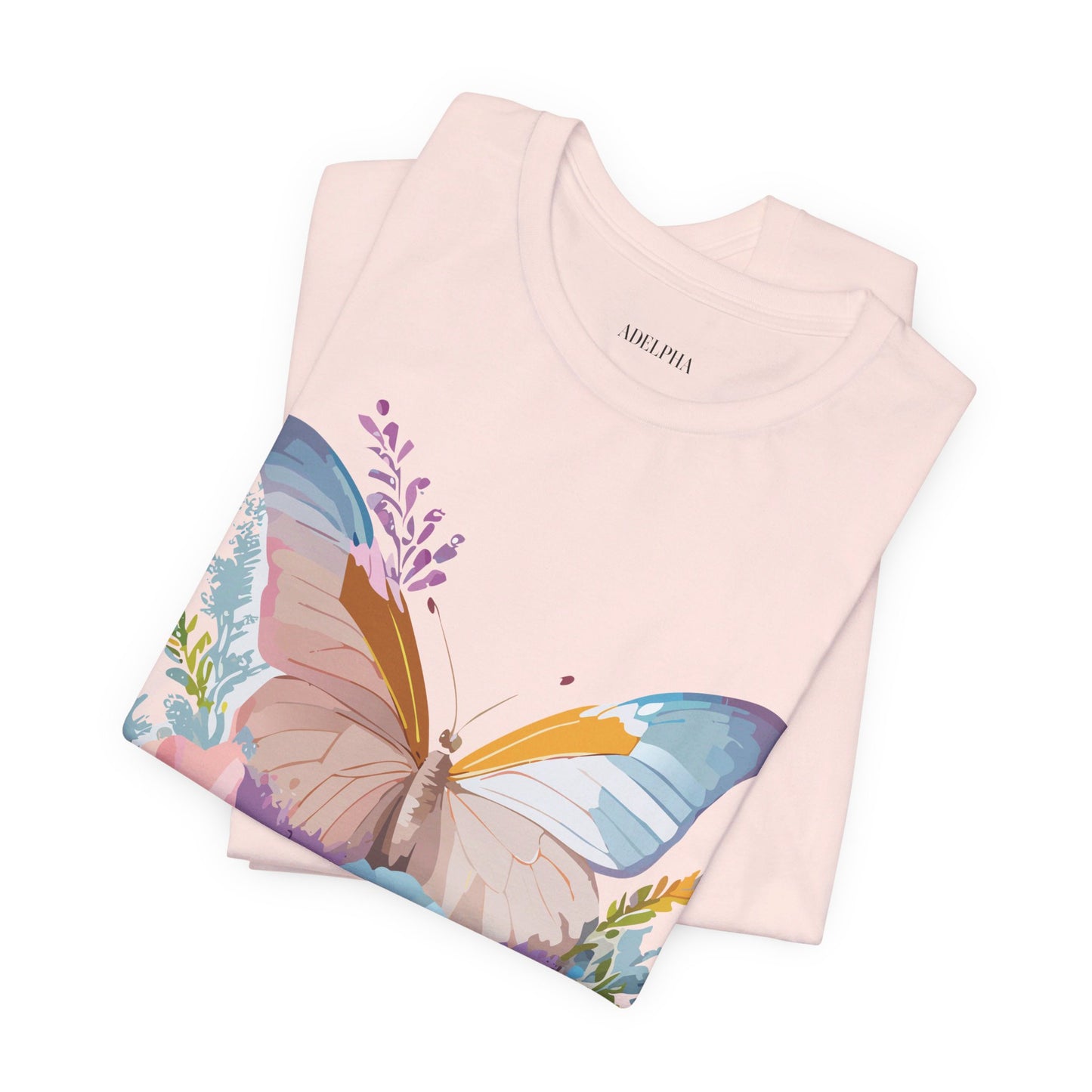 T-shirt en coton naturel avec papillon