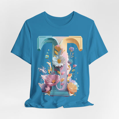 Natural Cotton Tee Shirt - Letters Collection - T Printify