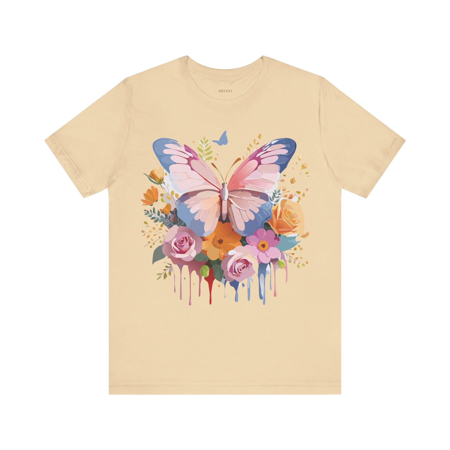 T-shirt en coton naturel avec papillon