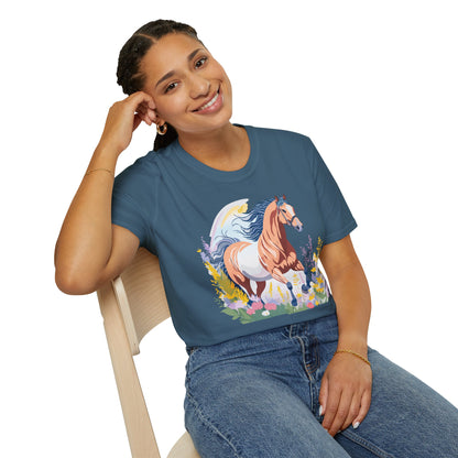 Horse Shirt Unisex Gildan Softstyle Tee 100 Ring Spun Cotton