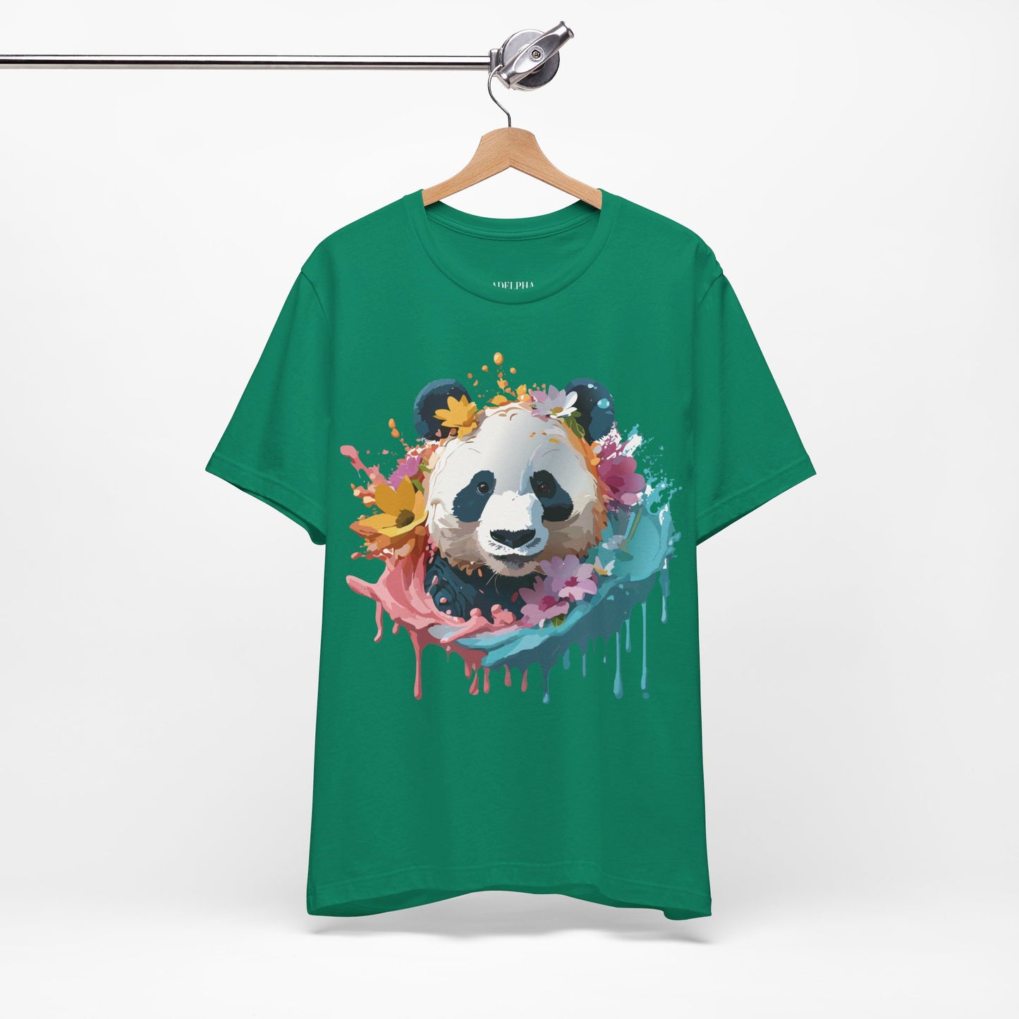 T-shirt en coton naturel avec panda