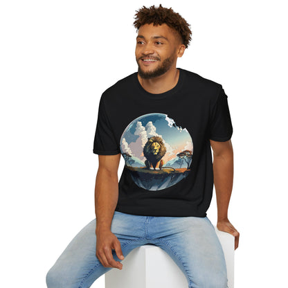 Lion Shirt Unisex Animal Tee Gildan Softstyle 64000 One Hundred Percent Cotton