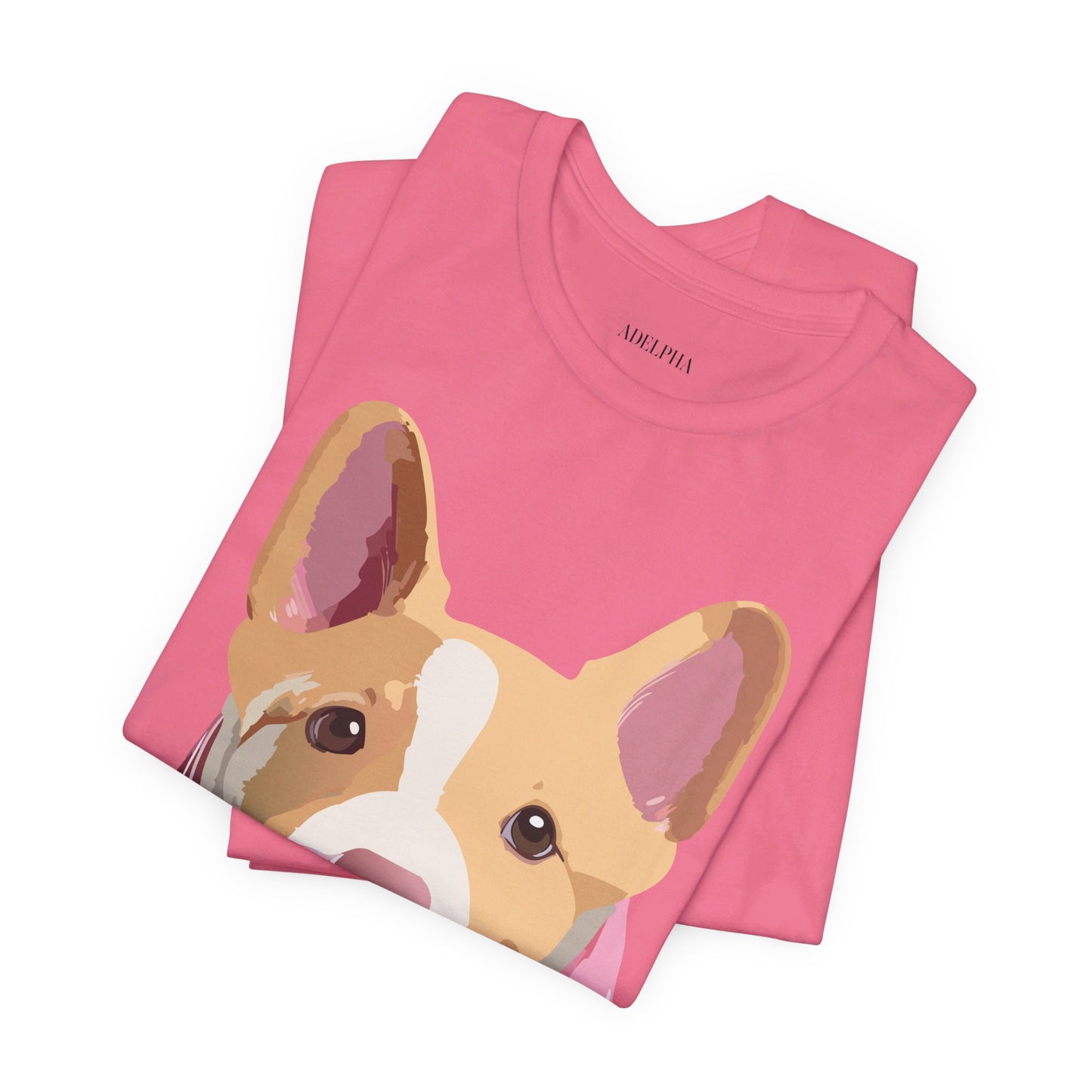 Natural Cotton Tee Shirt with Dog