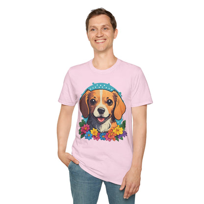 Dog Shirt Unisex Animal Tee Softstyle Cotton Ring Spun Comfort