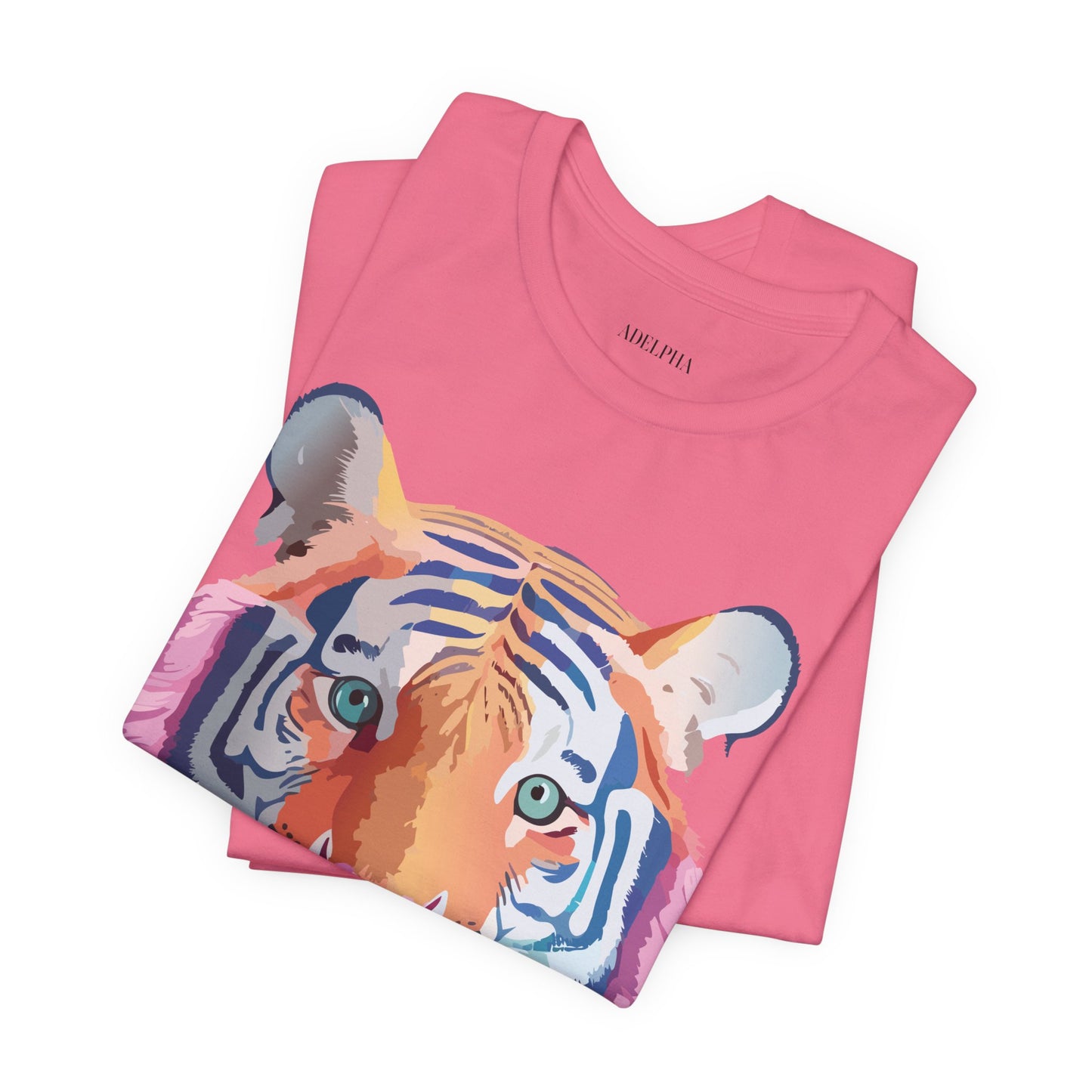 Natural Cotton Tee Shirt with Tiger