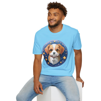 Unisex Dog Shirt Animal Print Tee Gildan Softstyle 64000 Cotton