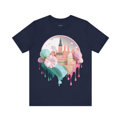 Natural Cotton Tee Shirt - Beautiful Places Collection - Prague Printify