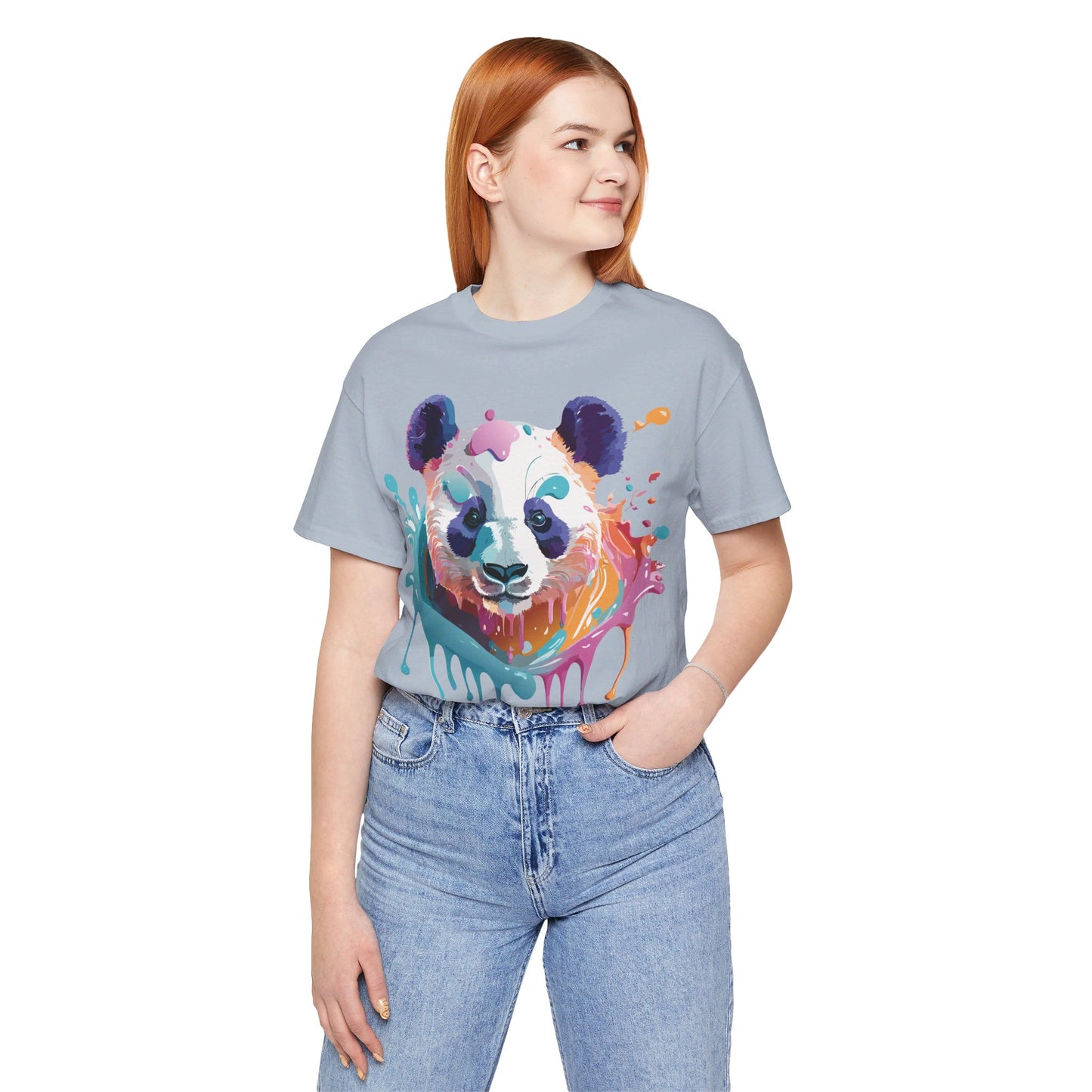 T-shirt en coton naturel avec panda