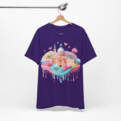 Natural Cotton Tee Shirt - Beautiful Places Collection - Prague Printify