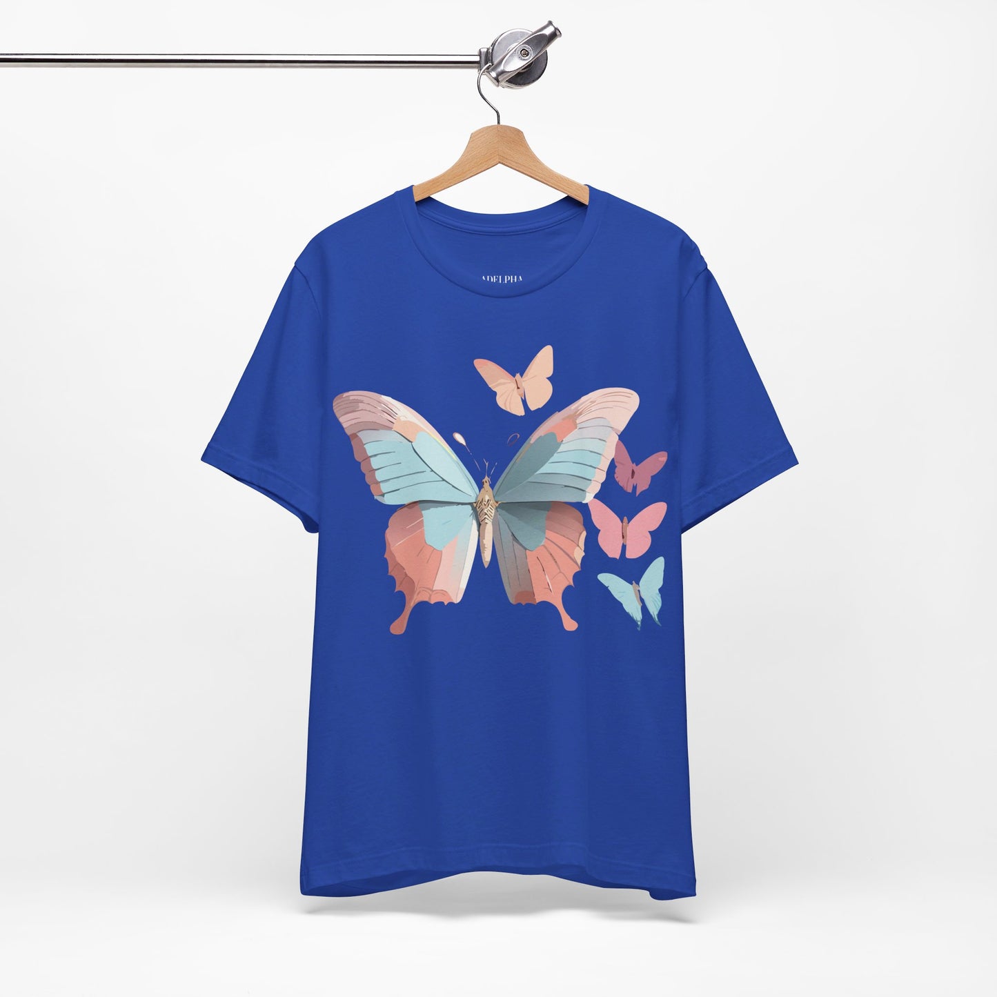 T-Shirt aus natürlicher Baumwolle mit Schmetterling