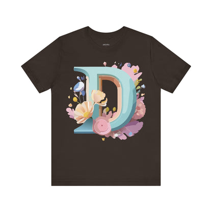 Natural Cotton Tee Shirt - Letters Collection - D Printify