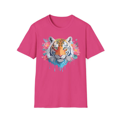 Tiger Shirt Unisex Animal Tee 100 Percent Ring Spun Cotton Softstyle