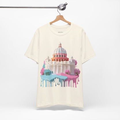 Natural Cotton Tee Shirt - Beautiful Places Collection - Rome Printify