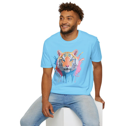 Tiger Print Unisex Softstyle T Shirt Gildan 64000 Comfort Tee