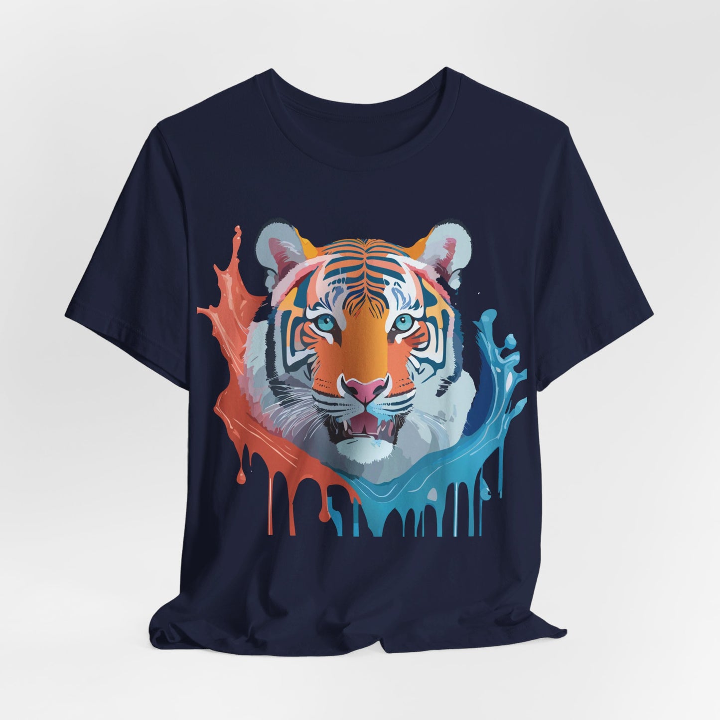 Natural Cotton Tee Shirt with Tiger