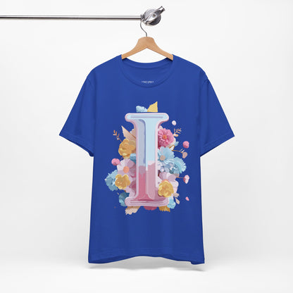 Natural Cotton Tee Shirt - Letters Collection - I Printify