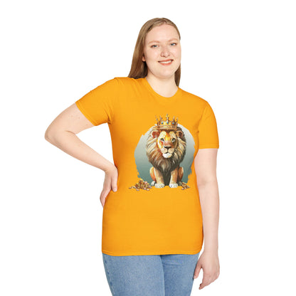 Unisex Lion Shirt Animal Tee Softstyle Gildan 64000 100 Percent Cotton Tee