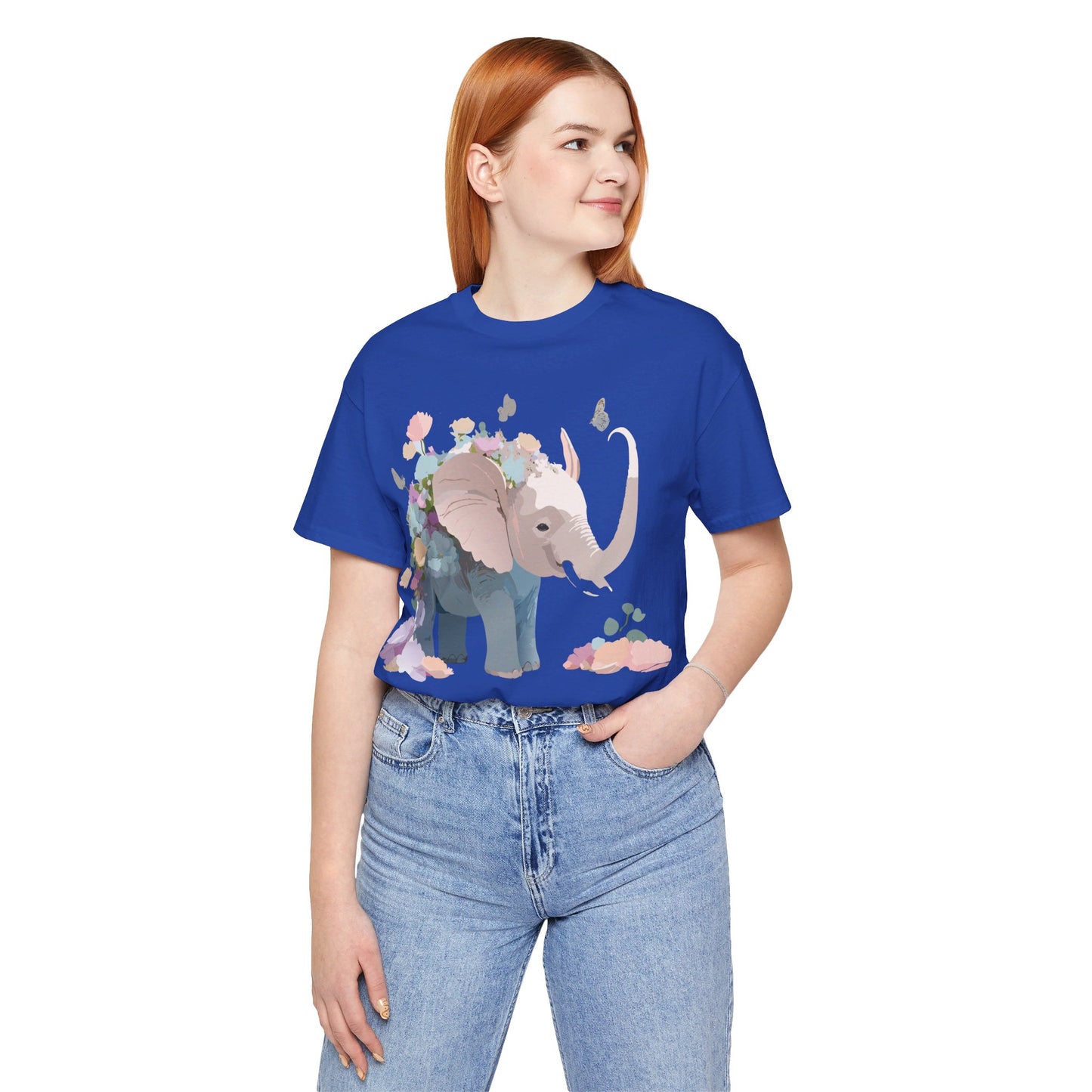 T-Shirt aus natürlicher Baumwolle mit Elefant