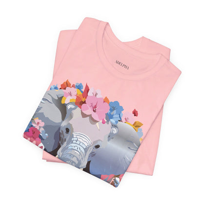 Natural Cotton Tee Shirt with Elephant Printify