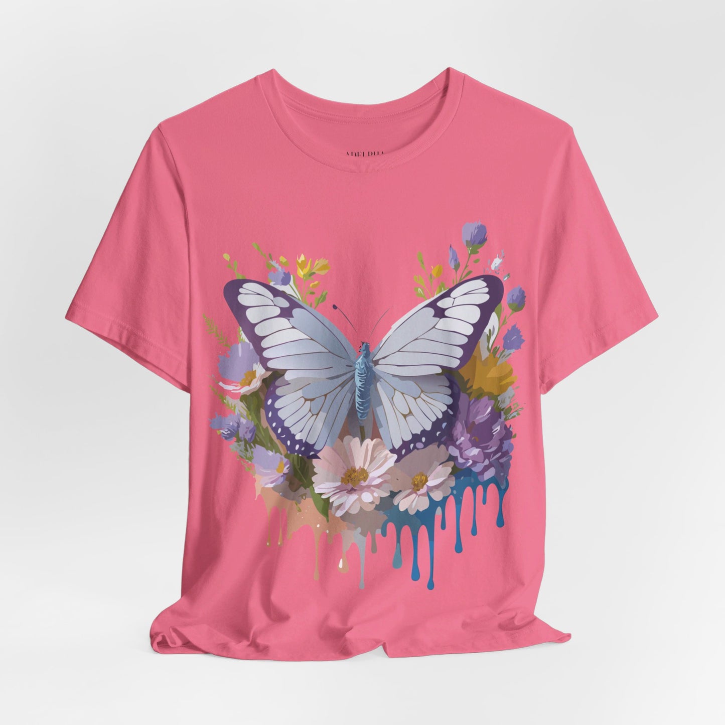 T-shirt en coton naturel avec papillon