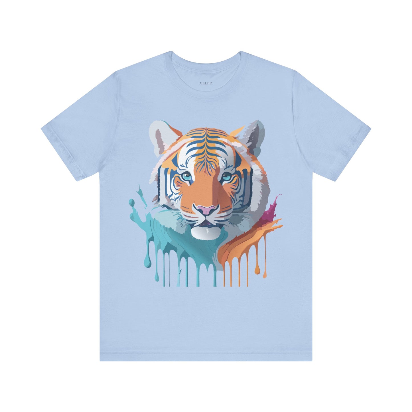 Natural Cotton Tee Shirt with Tiger